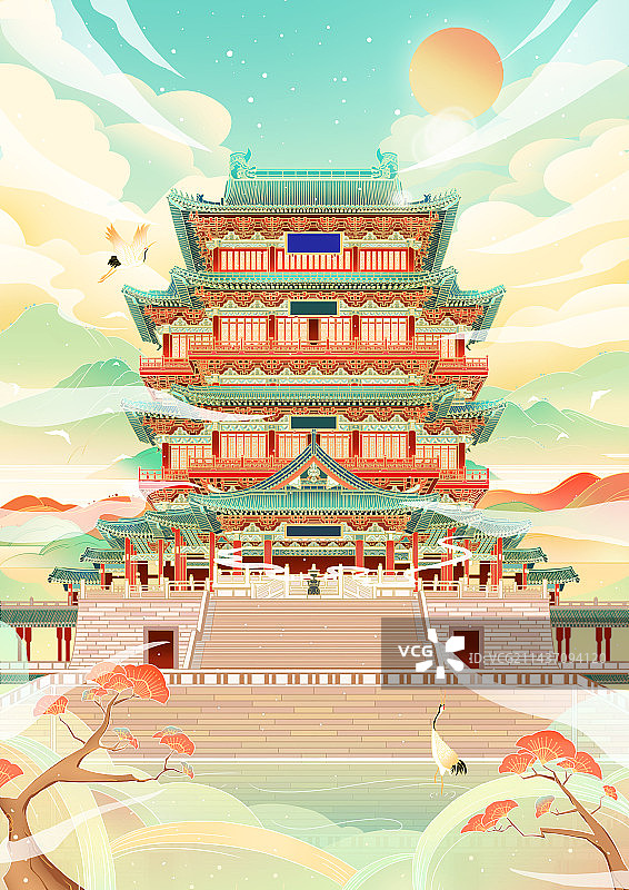 国风建筑-滕王阁图片素材