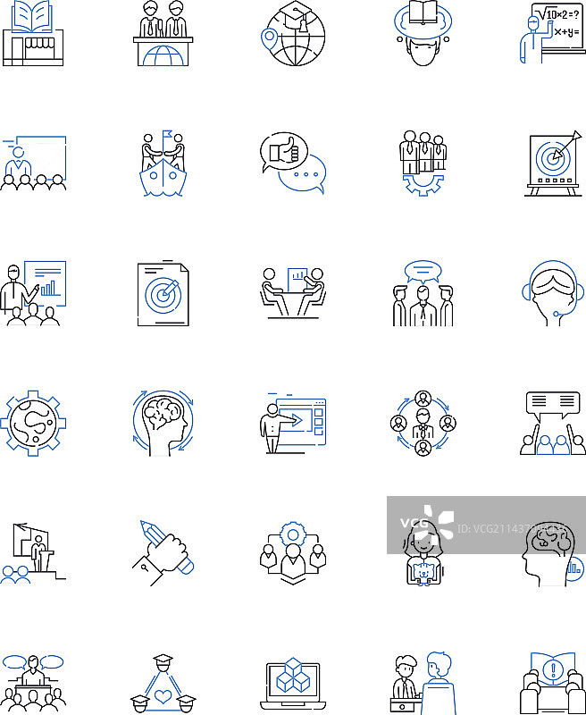 度假商务线性图标旅行系列图片素材