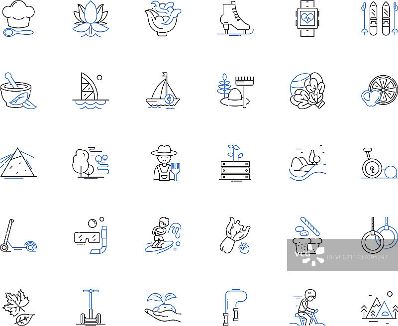 健身线条图标系列图片素材