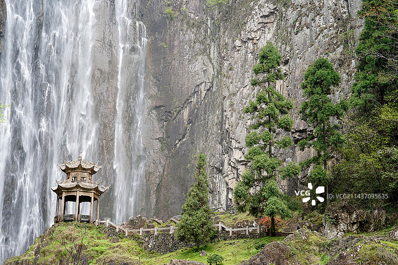 浙江省温州市文城县百丈漈景区图片素材