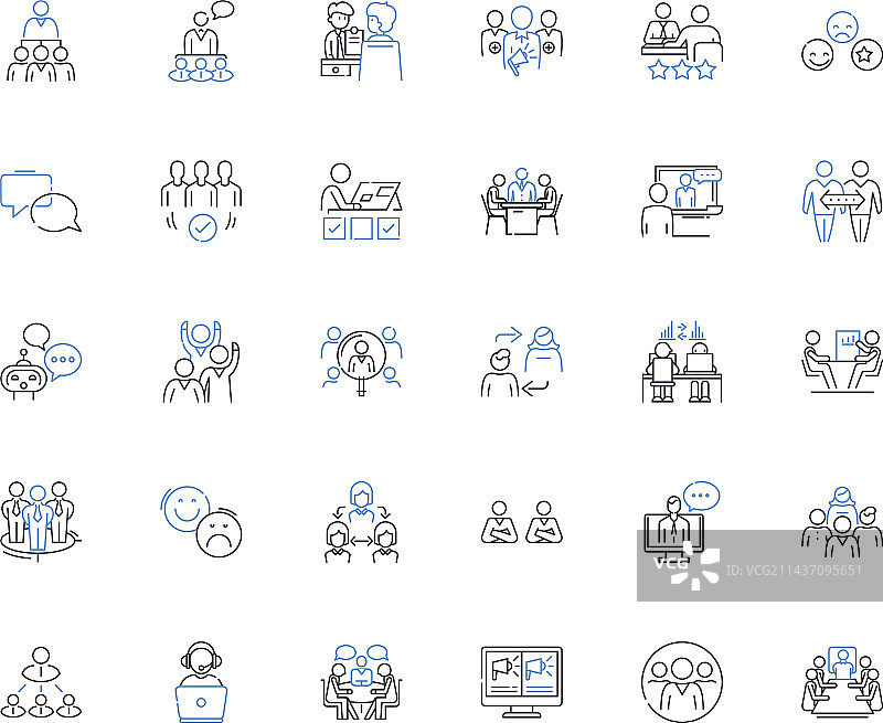 对话线条图标合集图片素材