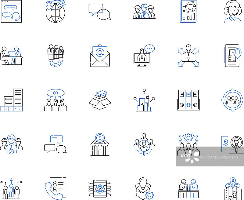 公司线条图标合集图片素材