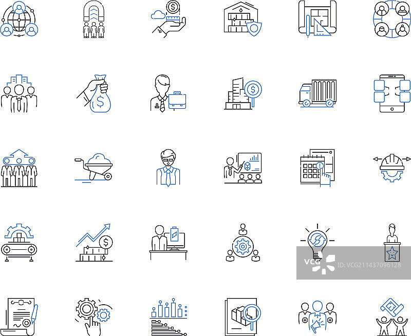 流水线图标合集效率图片素材