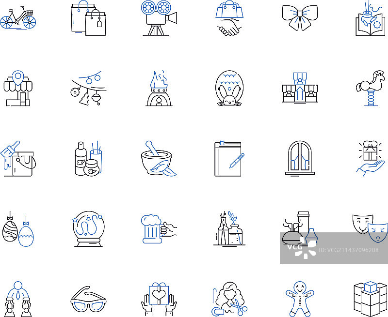 DIY企业升级改造线性图标合集图片素材