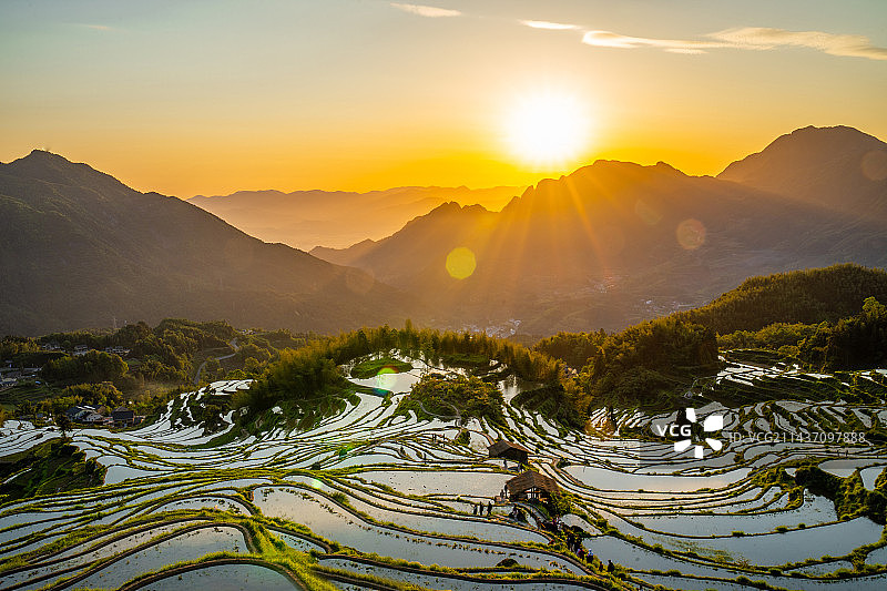丽水云和县云和梯田图片素材