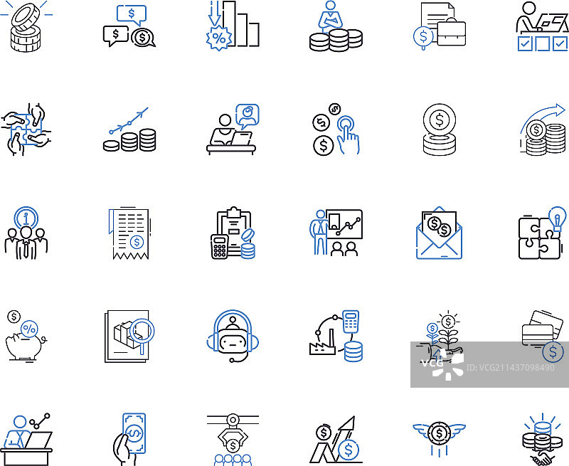 收益线图标集合图片素材