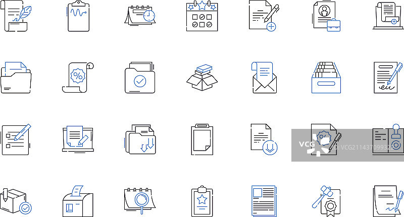蓝图线条图标合集设计图片素材