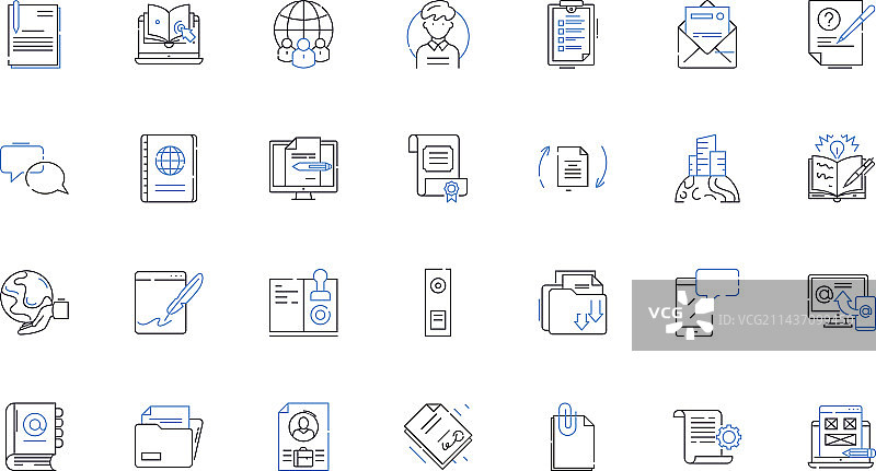 图形标识线性图标集合品牌图片素材