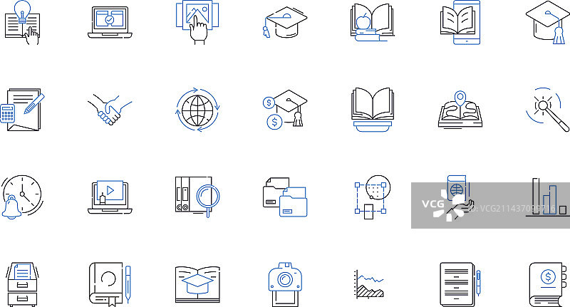 环境科学线性图标合集图片素材