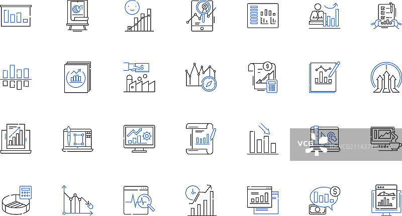 表格网格线性图标合集行列图片素材