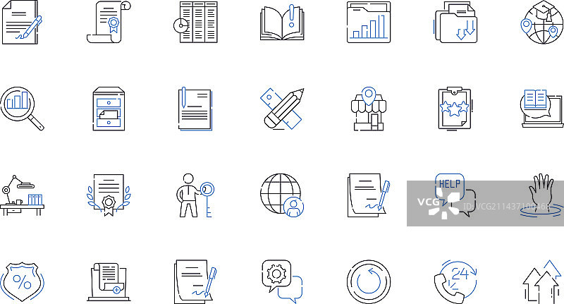 家居用品线性图标合集图片素材