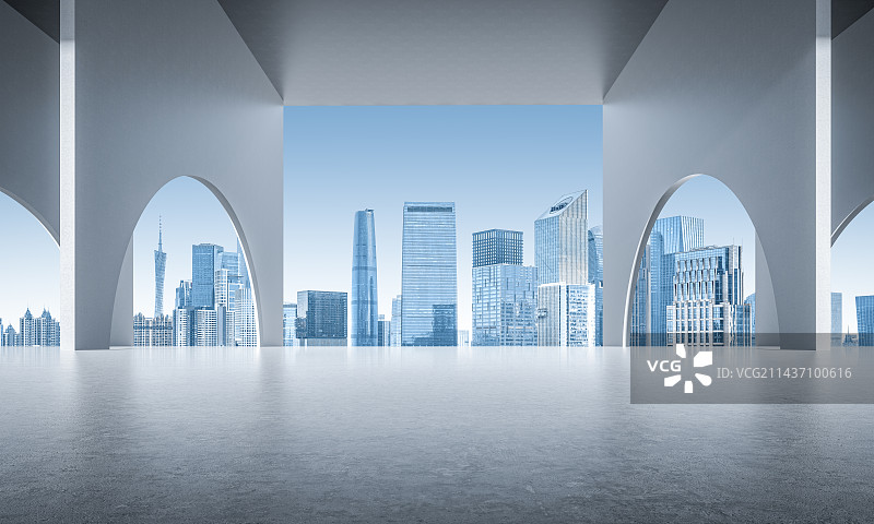 广州城市建筑平台广场图片素材