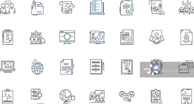 探索性咨询线图标合集图片素材