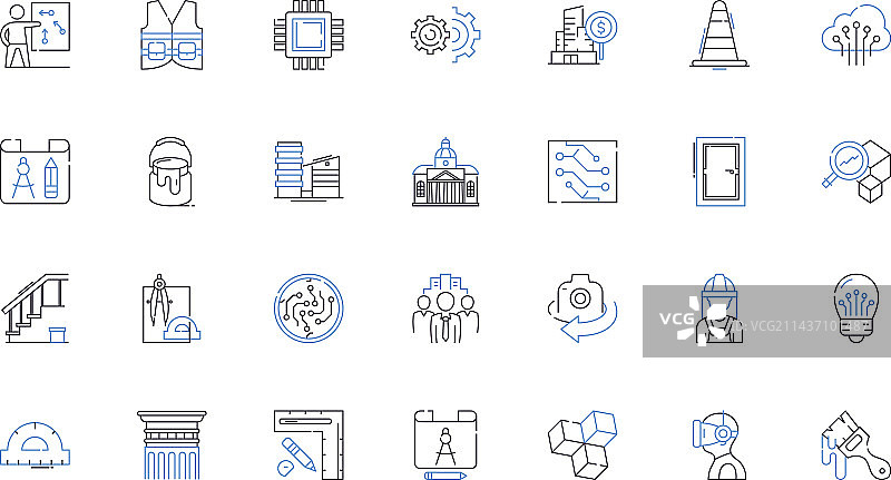 科学原理线性图标图片素材