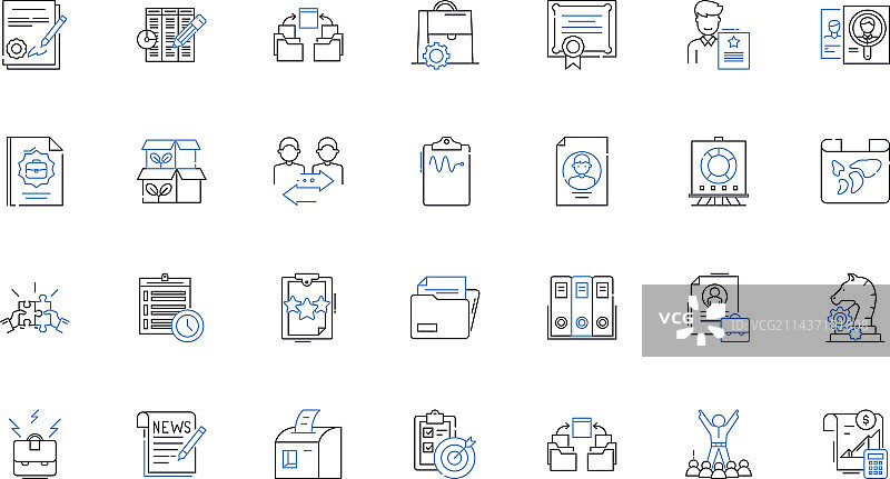 数字存档线性图标合集图片素材