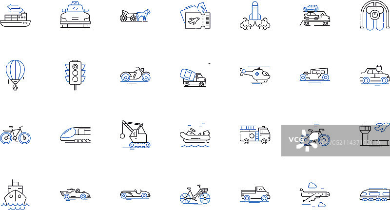 健身器材系列线性图标：跑步机图片素材