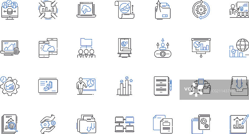 线条图标细节集合图片素材