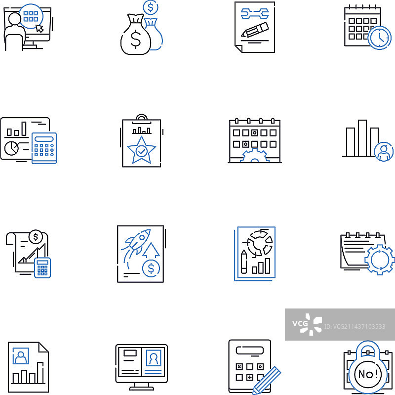 航海日志-记录线条图标集图片素材