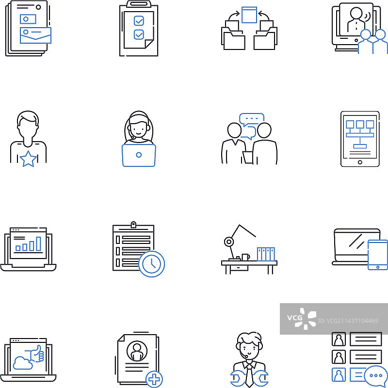 宣传噱头线性图标合集图片素材