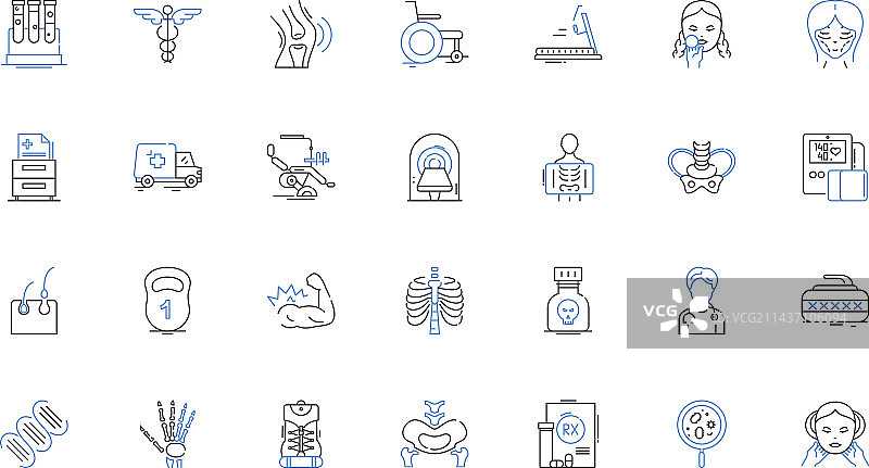 训练膳食线条图标营养合集图片素材