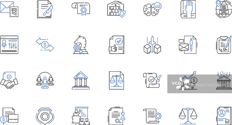 客户服务线性图标合集图片素材