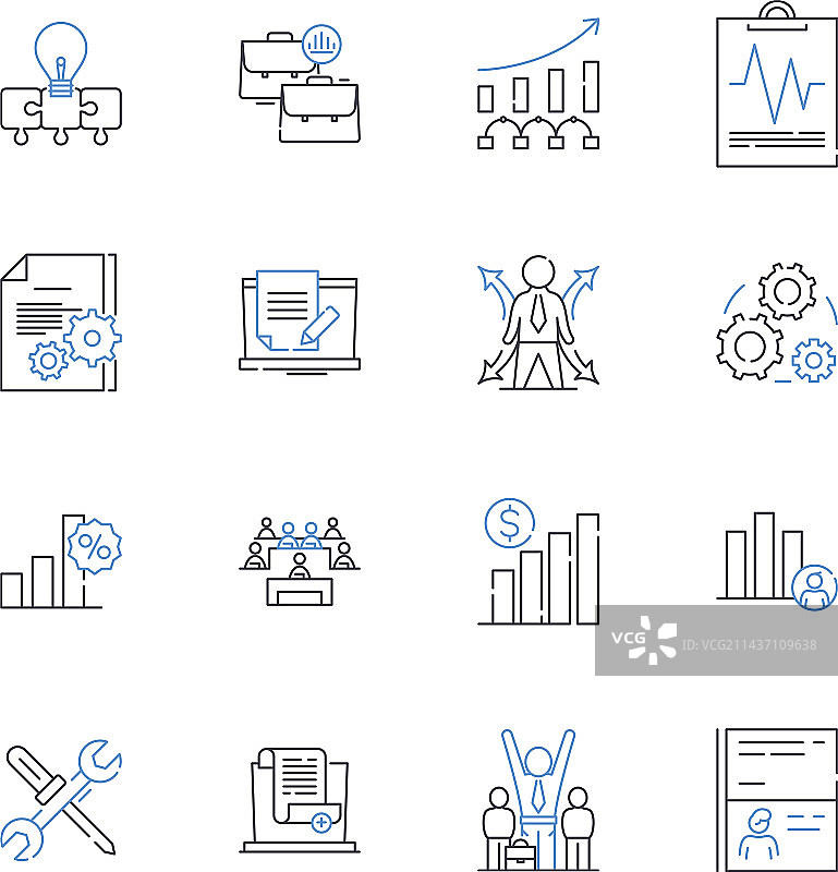 神学院线条图标合集图片素材