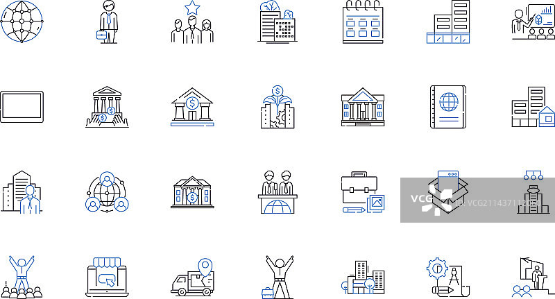 信息管理线性图标合集图片素材