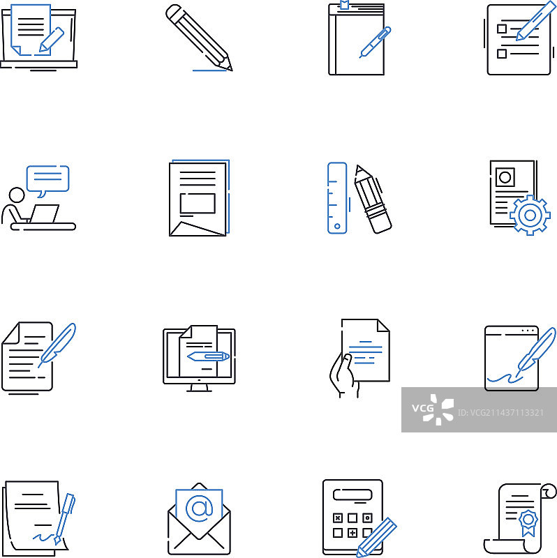 重组线条图标合集图片素材