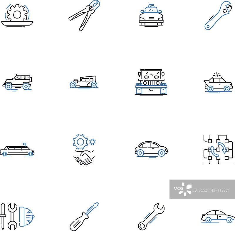 通信中心线图标集图片素材
