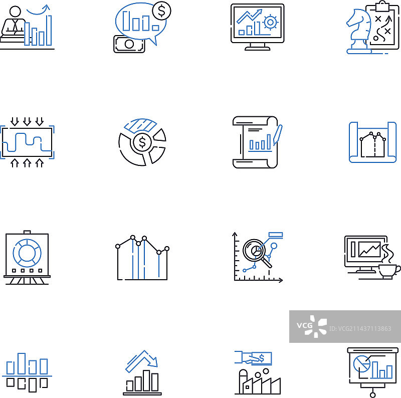 跟踪器监控器线性图标传感器合集图片素材