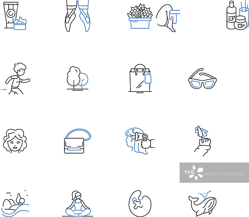 精美线条图标合集图片素材