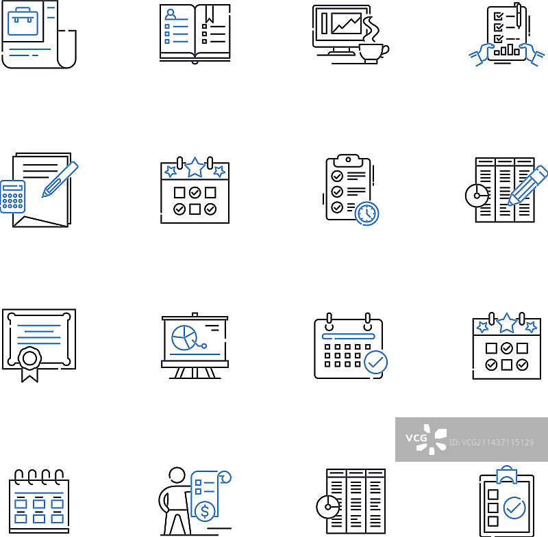 旅行计划-行程路线图标合集图片素材