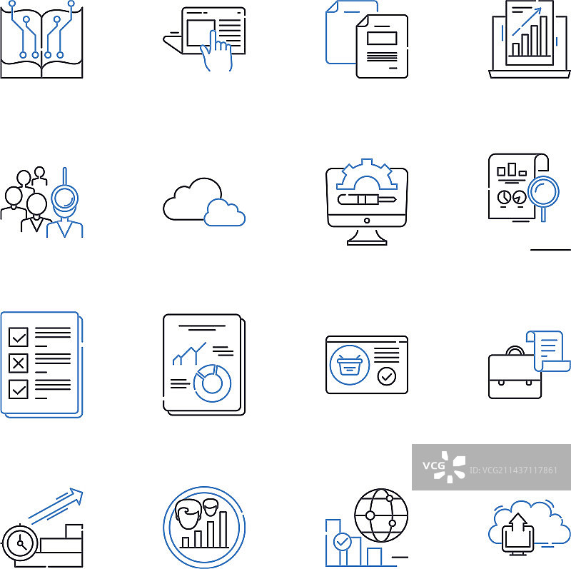 文档和工具线性图标图片素材