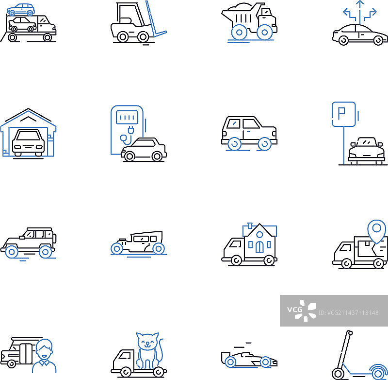 房车和住宿系列图标露营车图片素材