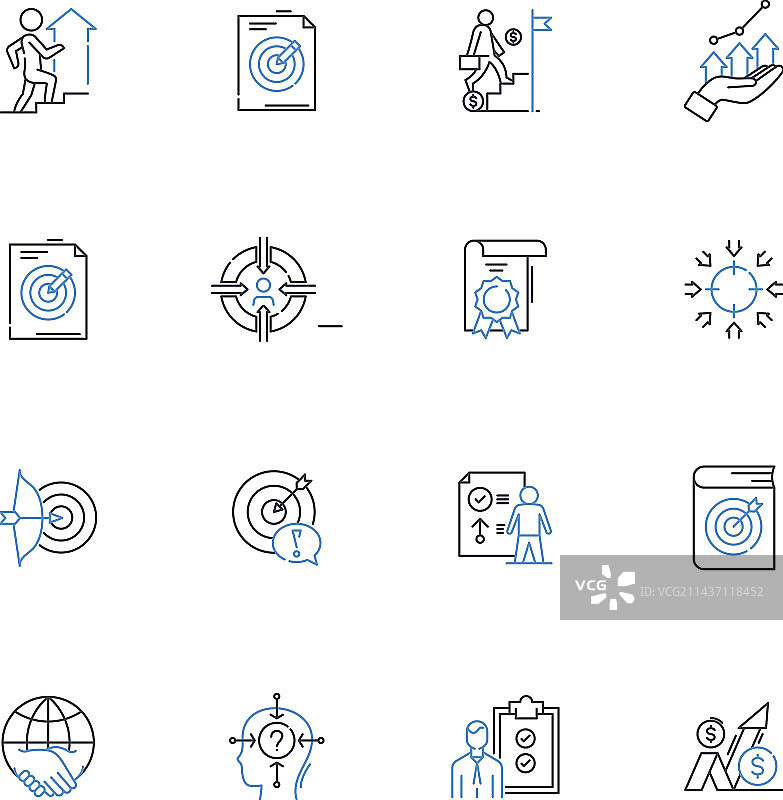 梦想系列线性图标合集图片素材