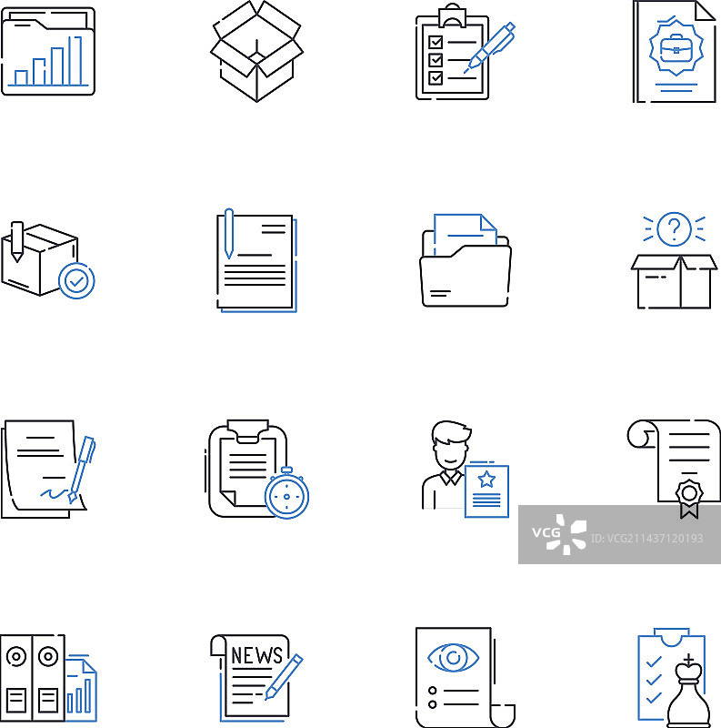 原木和书籍线性图标合集图片素材