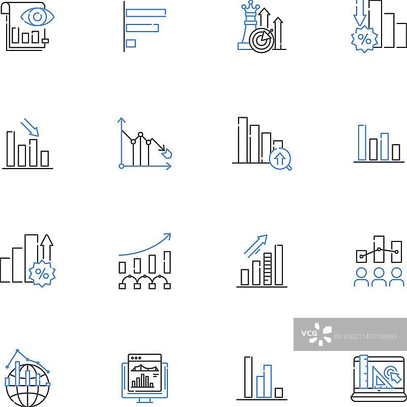 对比差异线性图标合集图片素材