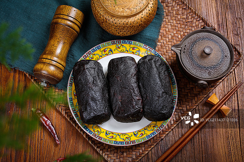 湖南特产食材猪血丸子图片素材