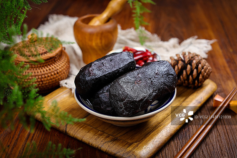 湖南特产食材猪血丸子图片素材