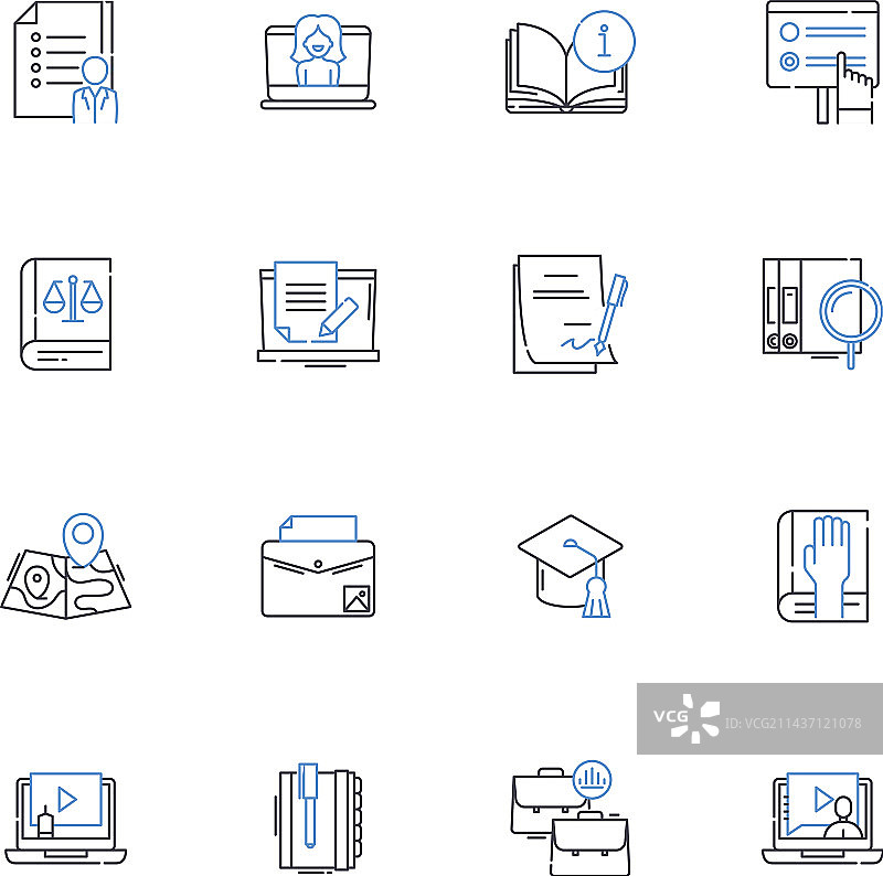 叙事线条图标系列：故事讲述图片素材