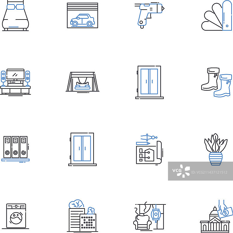 政治竞选线性图标合集选举图片素材