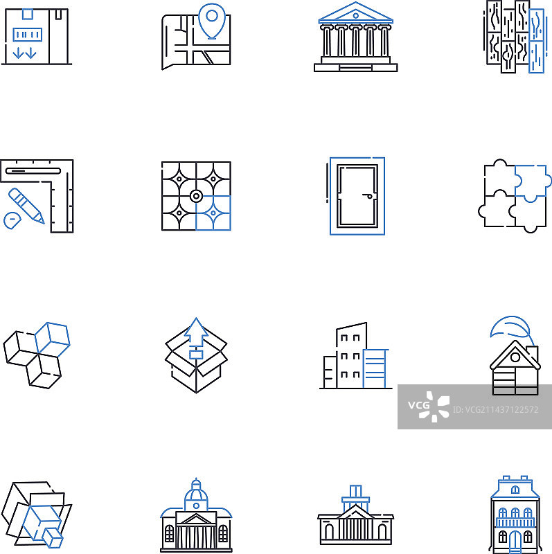 木工线条图标收藏：木工图片素材