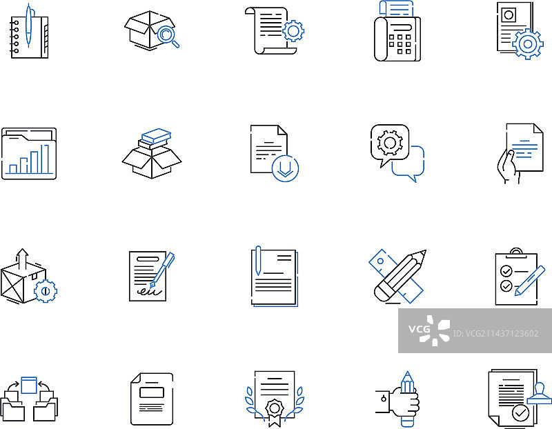 促销活动线性图标合集图片素材