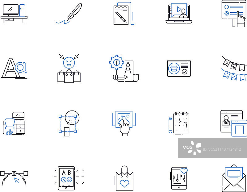 动态图形线条图标动画合集图片素材