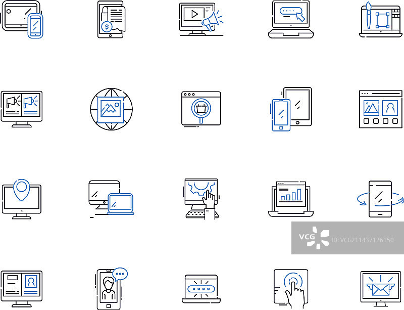 电子前沿线路图标合集图片素材