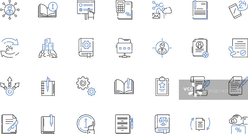 化妆品美容产品线性图标集合图片素材