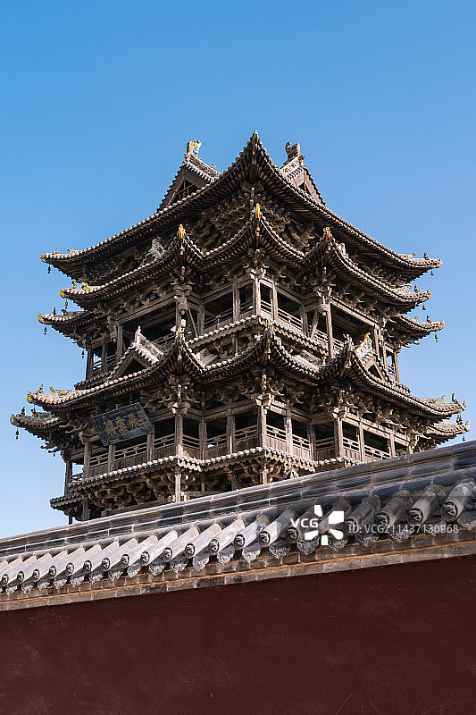 山西临汾万荣县东岳庙飞云类图片素材