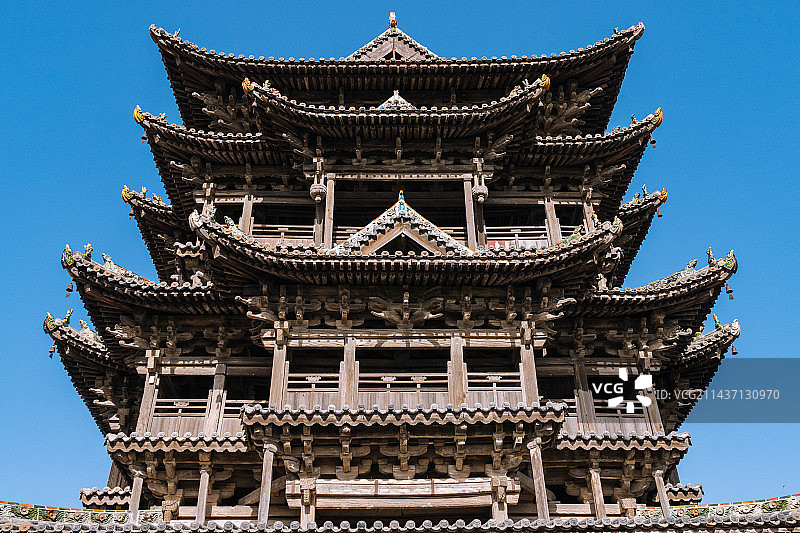 山西临汾万荣县东岳庙飞云类图片素材