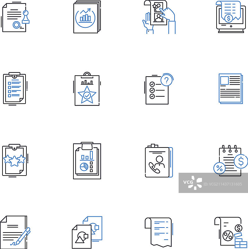 备忘录线性图标通信系列图片素材