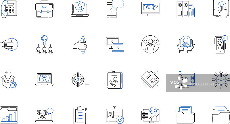 商业管理学院线性图标图片素材